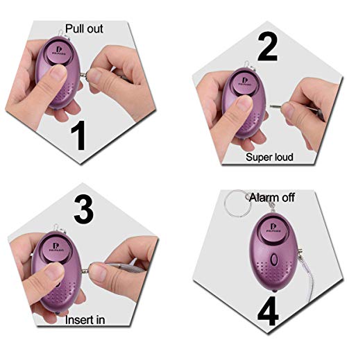 3 Personal+Keychain+Women+140db+Emergency+Defense