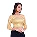 Fressia Fabrics Readymade Free Size Saree Blouse for Women Party wear choli118 Golden