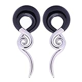 BodyJ4You Glass Taper Swirl Spiral Black Shiny