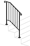 Iron X Handrail Picket #2 (Concrete Steps)