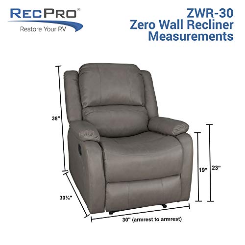 RecPro Charles Collection 30" Zero Wall RV Recliner Wall Hugger