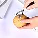 Sunluk Potato Stainless Steel, Kitchen Vegetable Fruit, Wide Swivel Blade and Non Slip Grip, y peeler, Silver