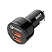 Quick Charge 2.0 AUKEY Car Charger with Dual Ports for Samsung Galaxy Note8 / S8 / S8+, LG G4 / V10
