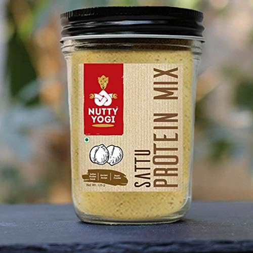 Nutty Yogi Sattu (Black Channa) Protein Mix, Vegan, Diabetic Friendly, Protein Rich, No Added Colors and Preservatives - 100 Grams