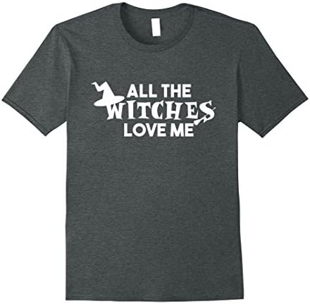 Mens All the witches love me T-shirt Medium Dark Heather