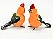 AzKrafts Lot 5 Pcs Handmade Painted Wooden Birds Vintage Indian Craft Toys Gift