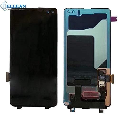 QDH For Samsung Galaxy S10 Plus Lcd G975 Display Touch Screen Digitizer Assembly G975F/DS G975U G975W Lcd Tools (Blue With Frame)