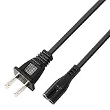 Fancy Buying 2 Prong Xbox One S Power Cord, 4ft 2-slot 18 AWG Power Cord for Xbox One S Slim Game Console, Sony PS2 PS3 PS4(Slim Edition) ,PSP, PSV