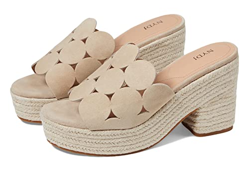 NYDJ Women's Helene Platform Sandal, Suede Sand, 6.5 at Amazon
