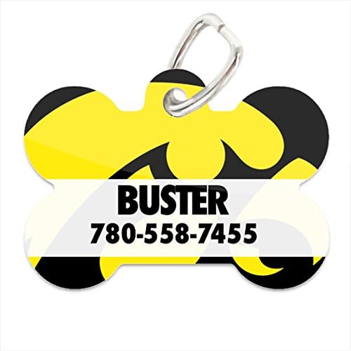NCAA Iowa Hawkeyes Custom Pet ID Tag with Personalized Name &amp; Phone Number for Dogs &amp; Cats