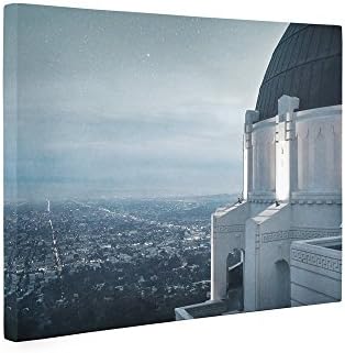 Large Canvas Print, Los Angeles City Art, Griffith Observatory Skyline Urban Wall Decor, 'The Sky At Night'