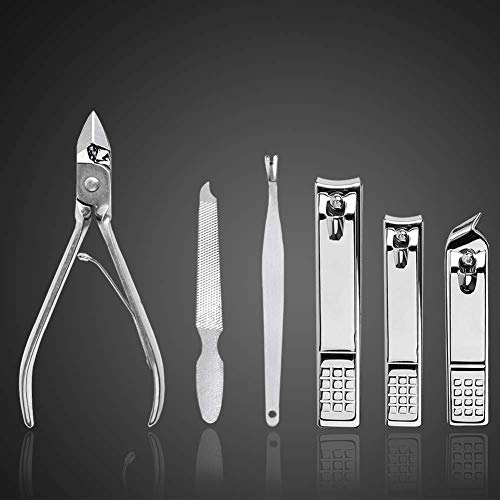 Manicure Pedicure Set Nail Clipper,Fomatrade 16 Pieces Stainless Steel Heavy Duty Nail Care AIDS -Fingernail Clippers,Toenail Clippers -Portable Travel & Grooming Kit Tools (Silver)