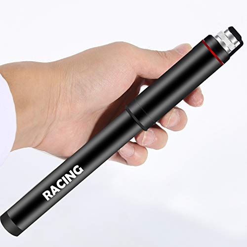 racing Mini Bike Pump with Gauge-Fits Presta and Schrader-Accurate High Pressure 150 PSI-Portable Bicycle Tire Pump for Road Mountain Bikes-Durable& Lightweight，Compact Hand Pump - Thumbnail 5