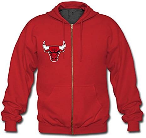 Custom Boy's Chicago Bulls Team Logo Full Zip Hoodies Jacket