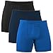 Clevedaur Men's Antimicrobial Lenzing Modal Underwear Stretch Boxer Briefs With Fly, Size S-XXL (3-Pack)