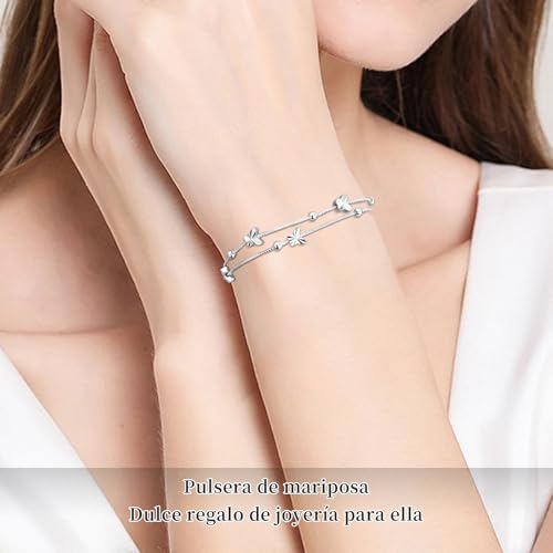 YELUWA Original gifts for women, Mother's Day gift silver bracelet woman gift birthday friend Christmas gifts friend sister girlfriend birthday bracelet mom and daughter grandmother girl niece aunt