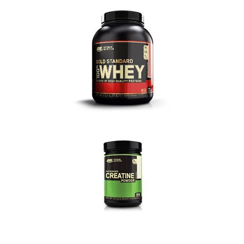 Optimum Nutrition Gold Standard Whey Strawberry 2.27kg with Creatine 317g