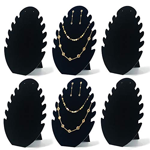 7TH VELVET Jewelry Display Stand Necklace Display Stand, Jewelry Easel Necklace and Earing Set