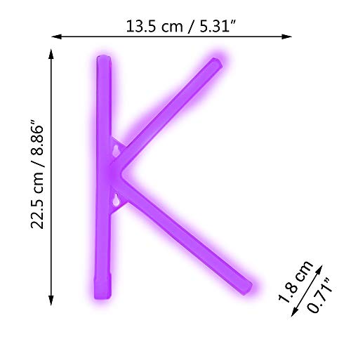 Light Up LED Neon Letter Signs Wall Decorative Neon Lights Purple Alphabet Marquee Letter Lights for Birthday Wedding Party Decor - K
