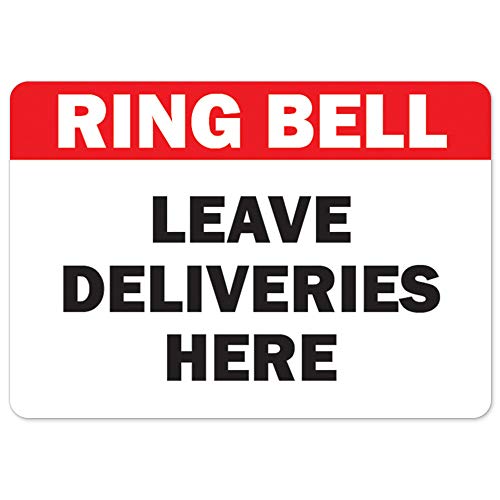 COVID-19 Notice Sign - Ring Bell Leave Deliveries Here | Aluminum Sign | Protec…