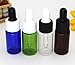 5PCS 10ml Plastic Dropper Bottles-Essential Oil Perfume Makeup Cosmetic Eyelquid Storage Containers With Glass Pipette and Black Dropper Cap(Transparent)