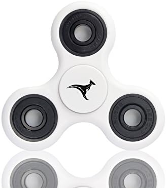 Kanga Fidget Spinner White Premium Quality, Gifts for Kids, EDC Focus Toy for Kids &amp; Adults Stress Reducer Perfect For ADD, ADHD, Anxiety, Autism, Relax, Quitting Smoking, New Design