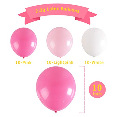 Decorations Kit Party Supplies - Sweet Gold Pink White Love and Heart Balloons Heart Banner Decoration Photo Background for Anniversary Wedding Birthday Baby Shower Celebrations and Party Supplies - Thumbnail 2