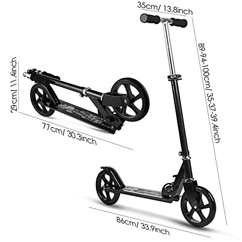 WeSkate-Scooter-for-AdultsTeens-Big-Wheels-Scooter-Easy-Folding-Kick-Scooter-Durable-Push-Scooter-Support-220lbs-Suitable-for-Age-8-Up-Kids