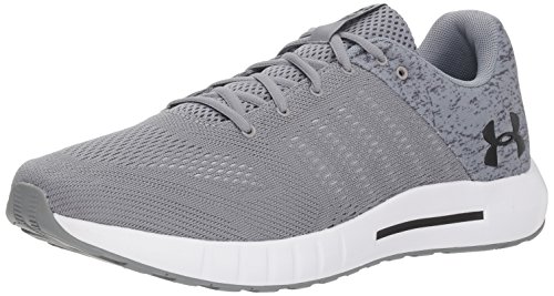 Under Armour Men's Micro G Pursuit Graphic Running Shoe, Steel (102)/White, 12