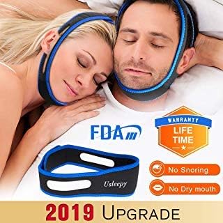 Anti Snoring Chin Strap, Comfortable Natural Snoring Solution Snore Stopper, Most Effective Anti Snoring Devices Stop Snoring Sleep Aid Snore Reducing Aids for Men and Women (Blue)
