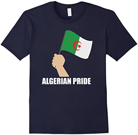 Mens Logiamerch: Algerian Pride Algeria Flag T-Shirt XL Navy
