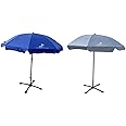The Lounge Wagon 6' Round Umbrella - Aluminum - Portable- Blue or Grey (blue) (stand not included)