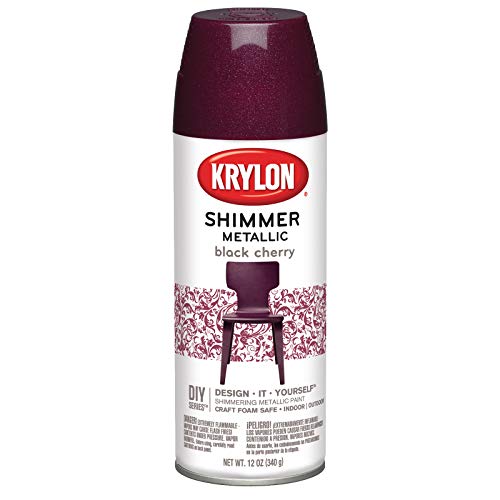 Krylon 39-29 Shimmer Metallic Spray Paint, 11.5-Oz, Black Cherry