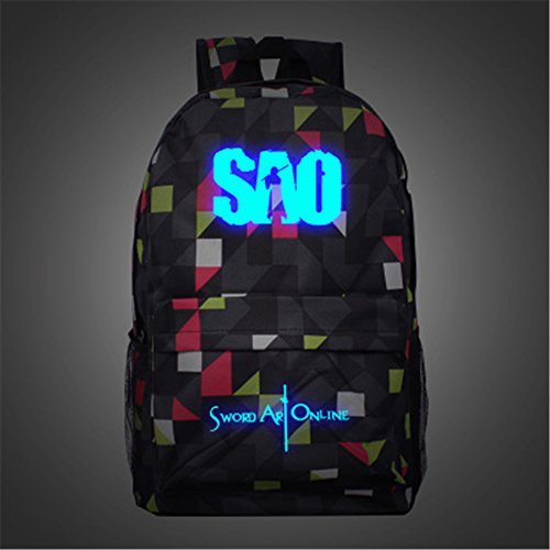 Siawasey Anime Sword Art Online Cosplay Luminous Bookbag Backpack School Bag(3 Styles)