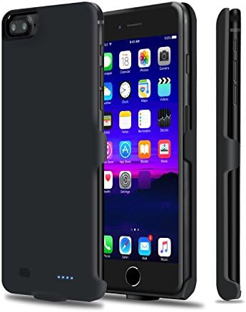 iPhone 6s 7 8 Plus Charging Case,Tiitarn 4000mAh Ultra Slim Portable iPhone Charger Extended Backup Power Bank Battery Charger Case Cover For Apple iPhone 7 Plus/6s Plus/6 Plus(5.5 inch)-Black (Red)