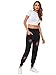 SweatyRocks Women's Ripped Pants Drawstring Yoga Workout Sweatpants Black S