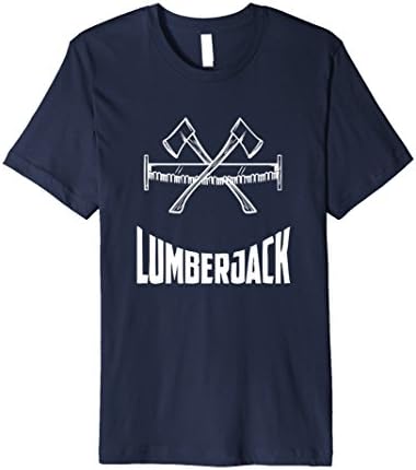 Mens Lumberjack, Vintage Saw, Axes T-shirt XL Navy