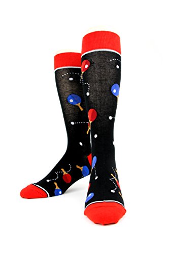 Foot Traffic, Men's Sports-Themed Socks, Ping Pong (Men's Shoe Sizes 7-12)