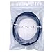 BEADNOVA 6mm Round Folded Bolo Genuine Braided Leather Cords for Bracelet Necklace Jewelry Making 2 Meters, Dark Blue