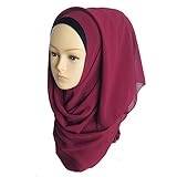 Weixinbuy Elegant Style Sheer Chiffon Lurex Muslim Long Scarf Hijab