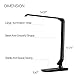 ToJane 5-Level Dimmable LED Desk Lamp with Touch-Sensitive Control Panel / Flexible Rotation / USB Charging Port (Work lamp/Office lamp/Bedroom Lamp, High Luminance, Eye-Care & Low Heat Lamp, 10W, Black)