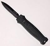 RazorTech OTF Double Action Safety Knife Out-The-Front Double Edge Mini (Black)