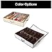 Smart Design Underbed 12 Compartment Shoe Organizer Storage Bag - Holds 12 Pairs of Shoes - Heavy Duty Durable Material - Home Organization (30 x 6 Inch) [Beige]