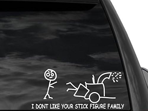 FGDCar Funny Stick Figure Grinder Car Window Decal 11"x 5"Car Truck SUV