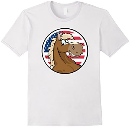 Mens Native American Horse vintage cartoon T-Shirt 2XL White