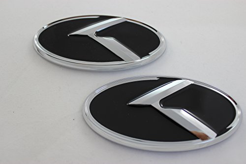 Buy-accessories-partÂ©  Kia Forte Sedan 2pcs Chrome K Logo Vip Speed Badge Emblem Trunk Grille Lid Tail Gate Front Rear 3 Year US Warranty Kdm 2014 2015 2016 2017