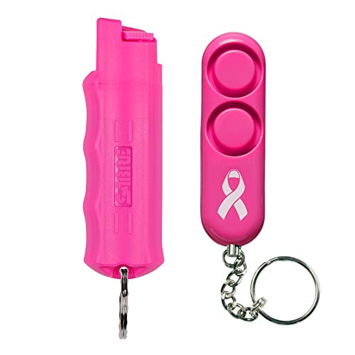 SABRE RED Pepper Spray & Personal Safety Kit - Maximum Police Strength Keychain Pepper Spray with 10-foot (3M) Range & Attention Grabbing 120dB Compact Personal Alarm, Audible up to 600-Feet Away!