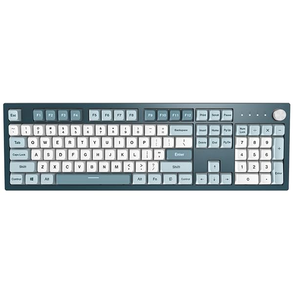 Montech MKey Mechanical Gaming Keyboard: Customizable RGB LED, Premium MDA Profile PBT Keycap, Hot-Swappable, Gateron G Red Pro 2.0 Pre-lubed Switches, Osaka Castle Theme, Freedom (MK105FR)