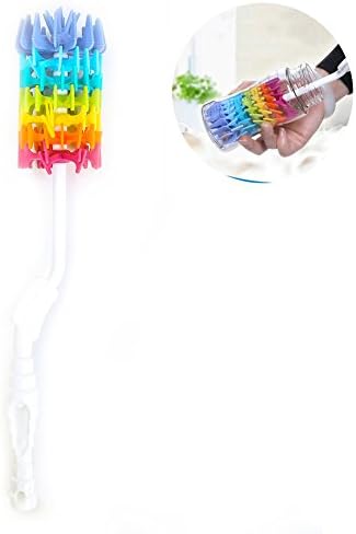 HongG Bottle Brush 360° Rotating Non-Stick Soft Silicone Cleaning Brush for Bottle, Bowl, Dish, Glass with Long Handle