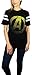 Marvel Womens Avengers Logo Varsity Football Tee Gold/Black (Gold/Black, Medium)